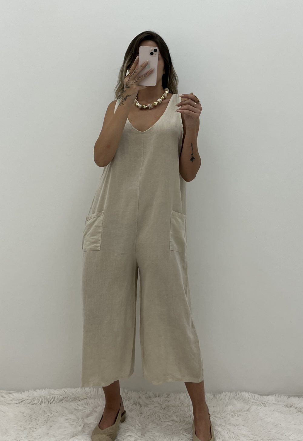 MONO BOLSILLO BEIGE