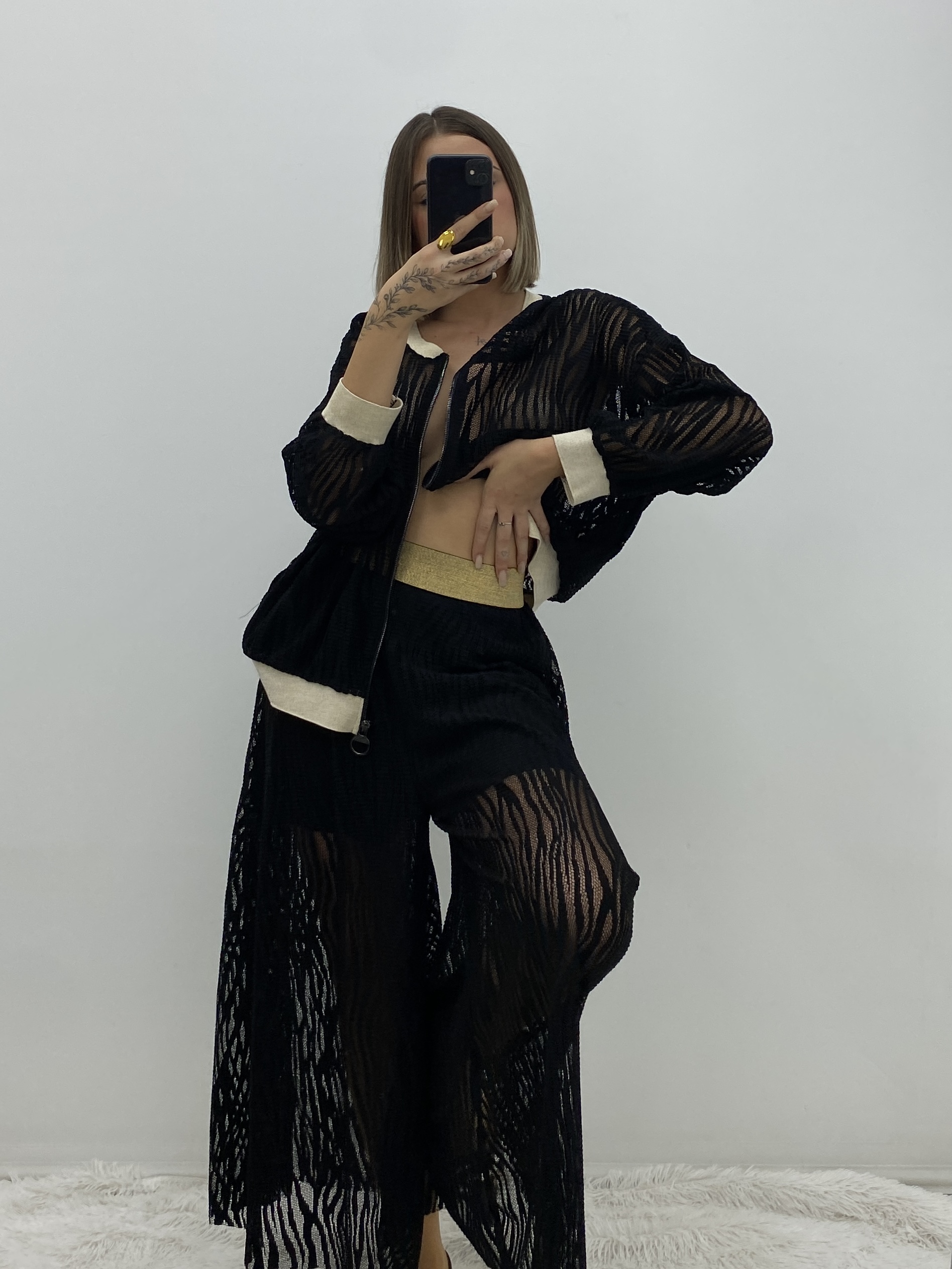 PANTALÓN ENCAJE NEGRO - Imagen 2