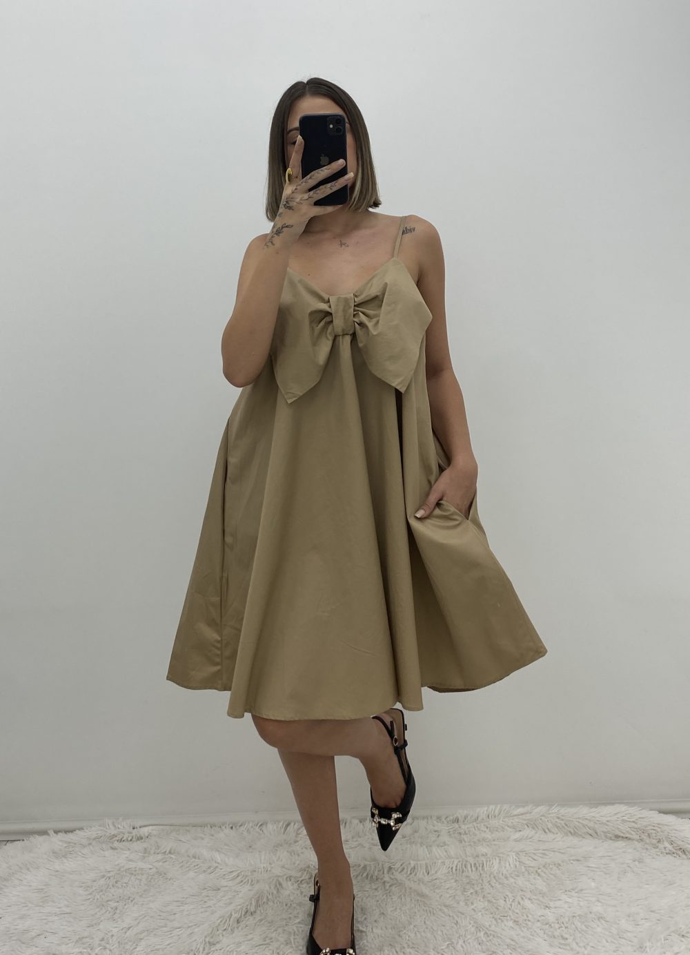 VESTIDO LAZADA BEIGE