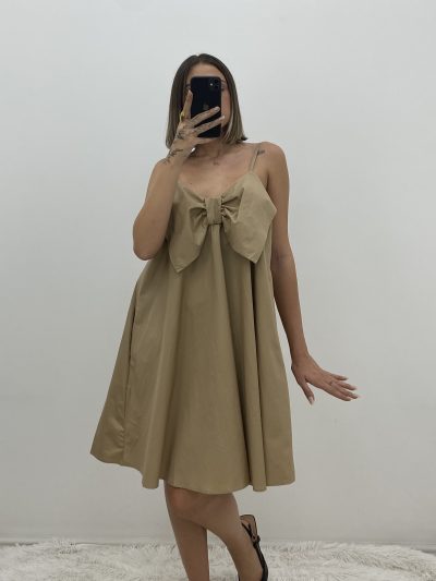 Alternative view of VESTIDO LAZADA BEIGE