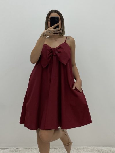 VESTIDO LAZADA GRANATE