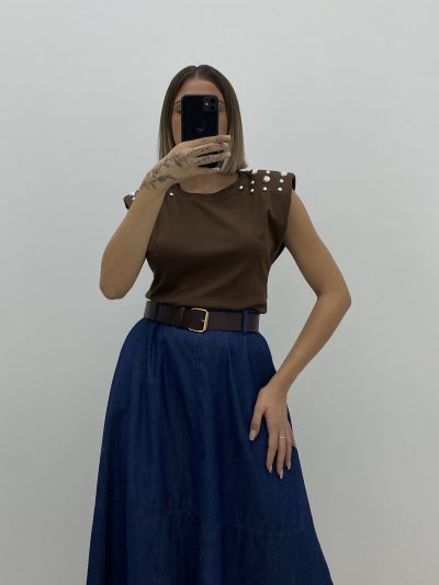 Alternative view of CAMISETA REMACHE MARRÓN