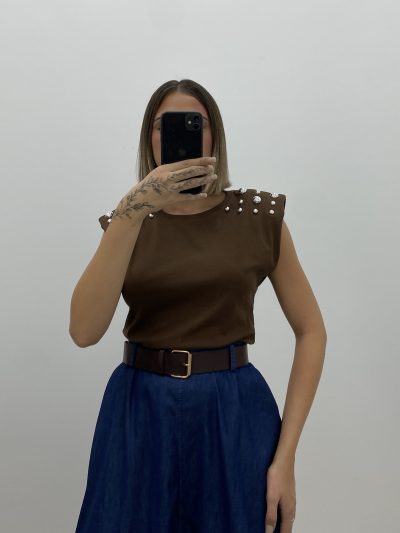 CAMISETA REMACHE MARRÓN