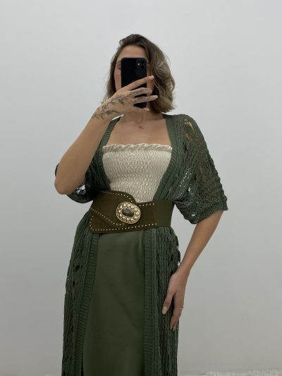 Alternative view of CHAQUETA LARGA KAKI