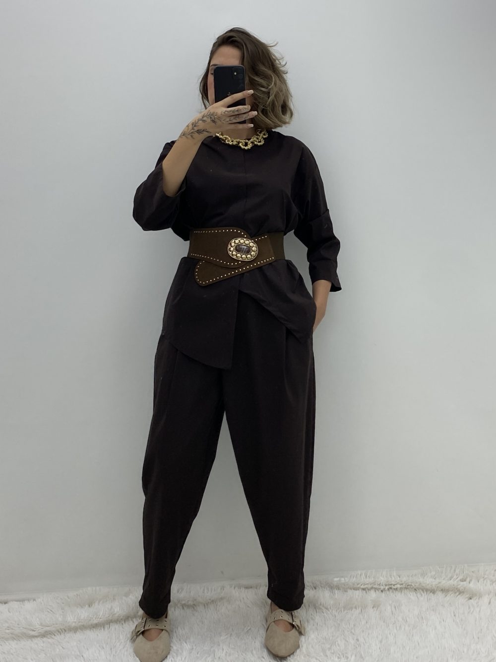 PANTALÓN JOGGER PAREO MARRÓN