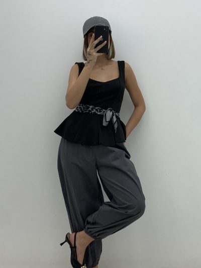 PANTALÓN GOMA TOBILLO GRIS