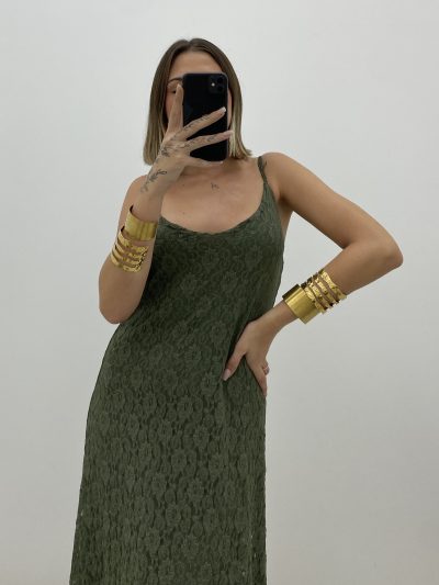 Alternative view of VESTIDO ENCAJE KAKI