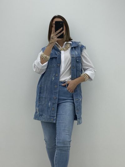 Alternative view of CHALECO DENIM LARGO