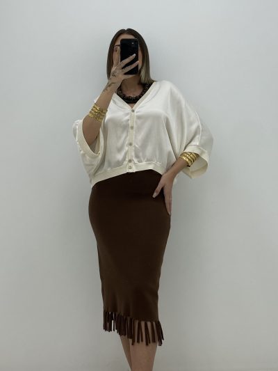 Alternative view of FALDA FLECOS MARRÓN
