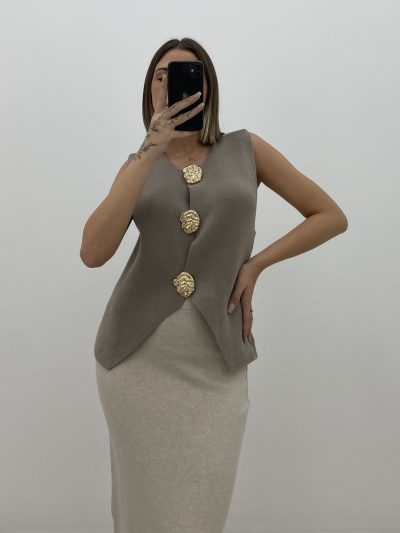 Alternative view of FALDA FLECOS BEIGE
