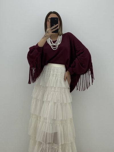 FALDA TUL BEIGE
