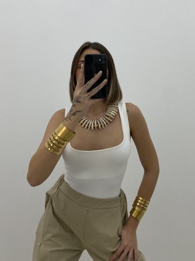 Alternative view of CAMISETA ESCOTE U BLANCA