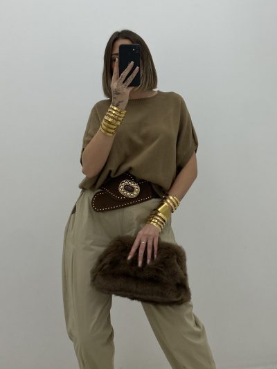 Alternative view of BOLSO PELO MARRÓN