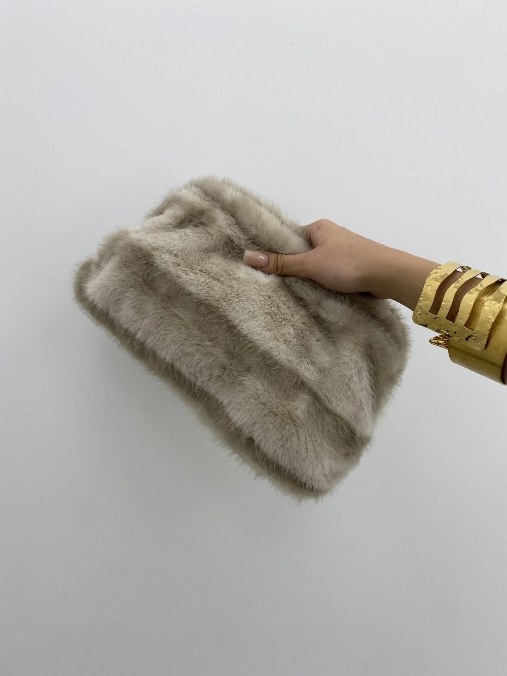 BOLSO PELO BEIGE - Imagen 3