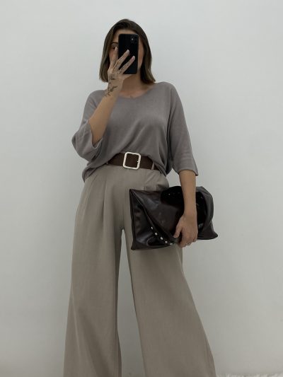 PANTALÓN PALAZZO BEIGE