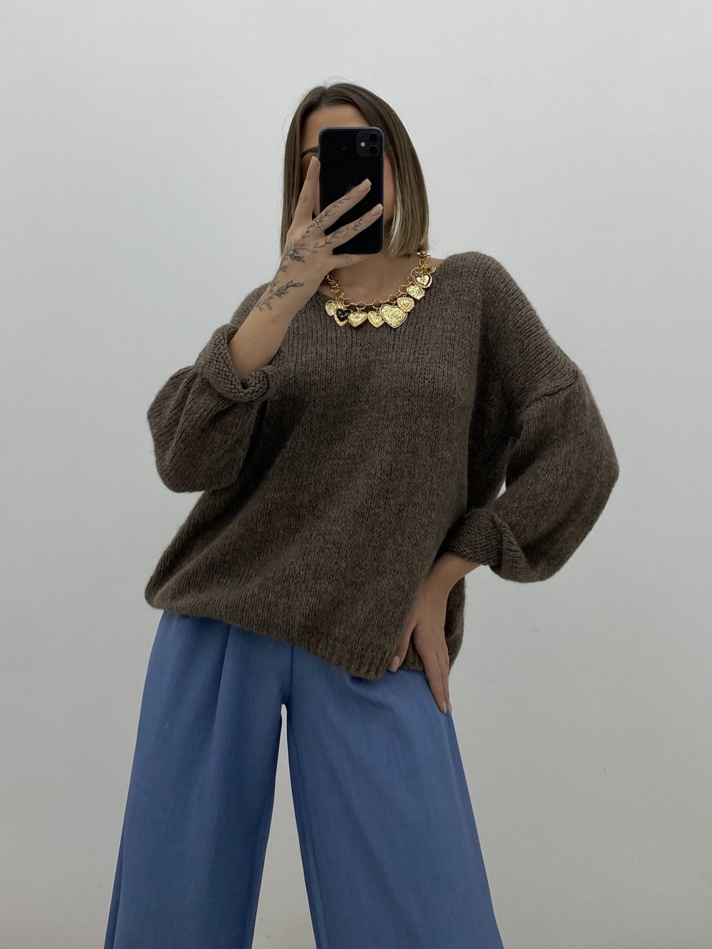 JERSEY PICO LANITA TAUPE - Imagen 2