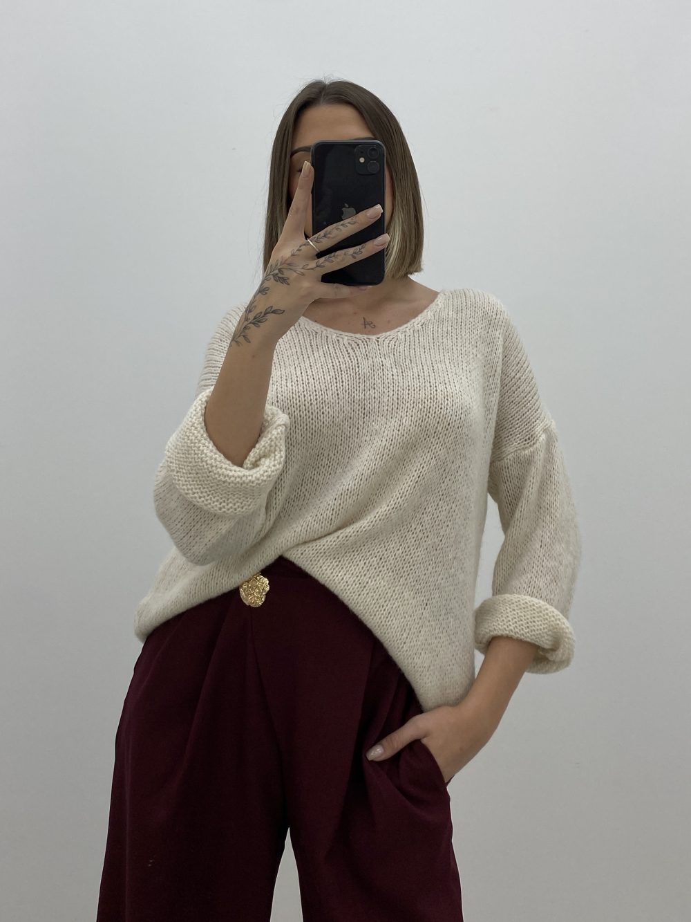 JERSEY PICO LANITA BEIGE - Imagen 2