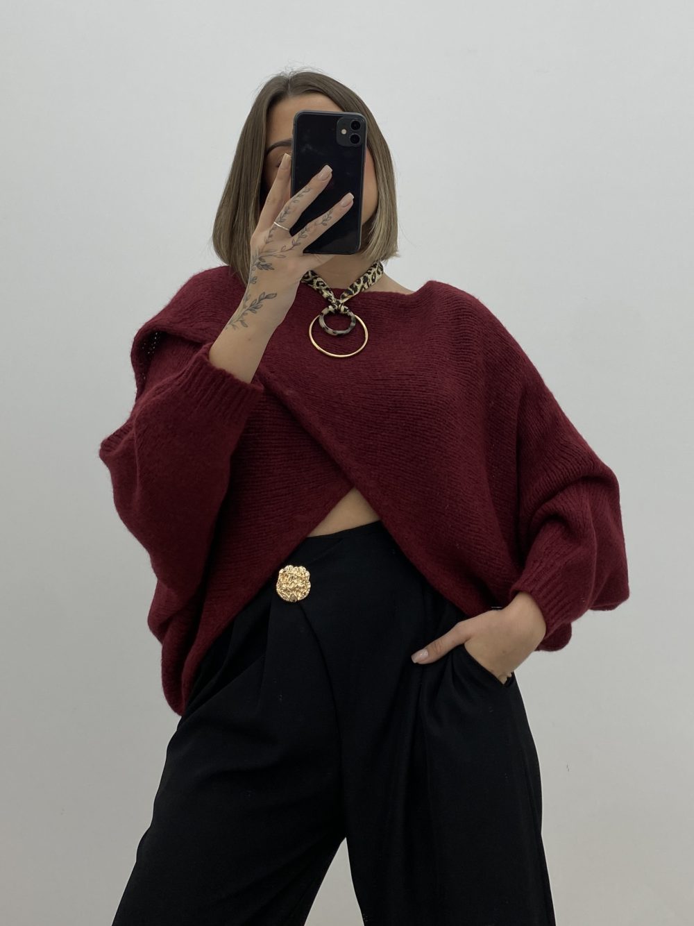 JERSEY CRUZADO GRANATE - Imagen 2