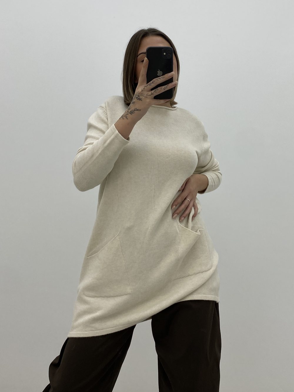 JERSEY LARGO BEIGE - Imagen 2