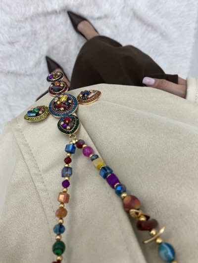 Alternative view of COLLAR LARGO CRISTAL COLORES