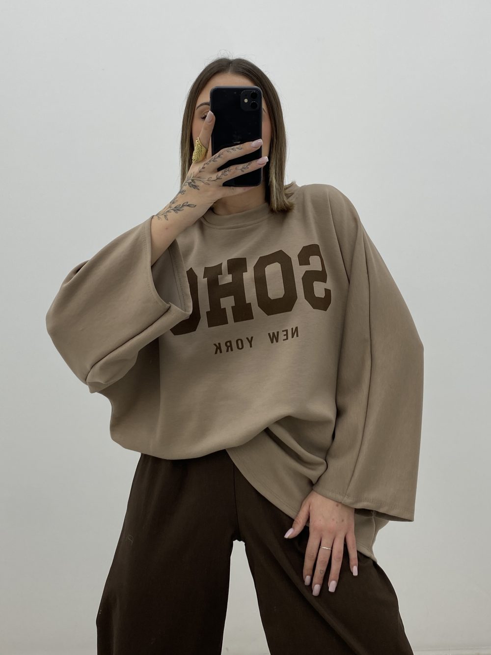 SUDADERA SOHO CAMEL - Imagen 3