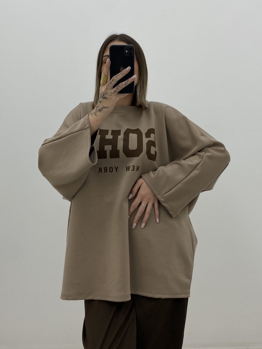 SUDADERA SOHO CAMEL