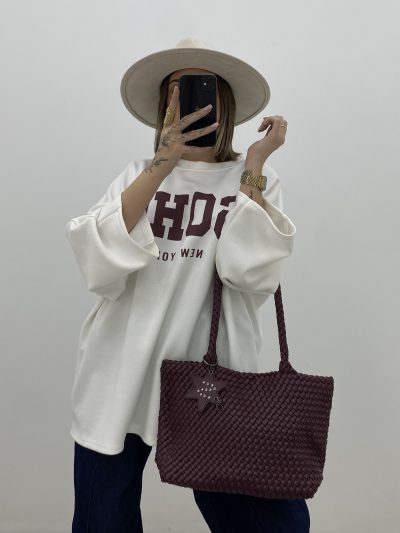 Alternative view of SUDADERA SOHO BLANCO ROTO