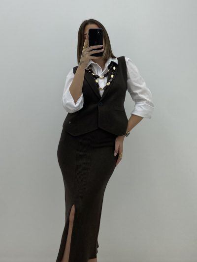 Alternative view of FALDA PUNTO PRIETO MARRÓN