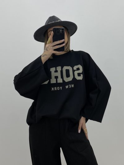 Alternative view of SUDADERA SOHO NEGRA
