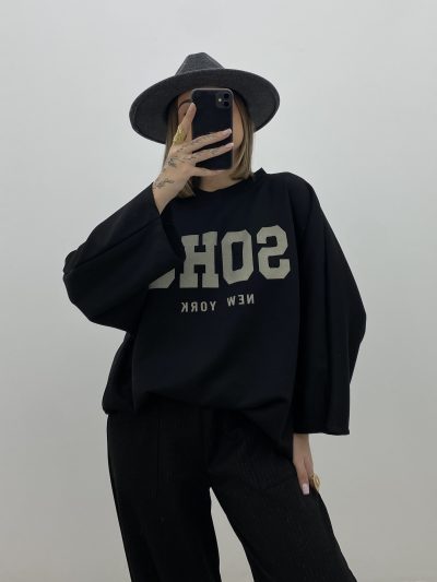 SUDADERA SOHO NEGRA