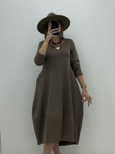 Alternative view of VESTIDO PUNTO ROMA TAUPE