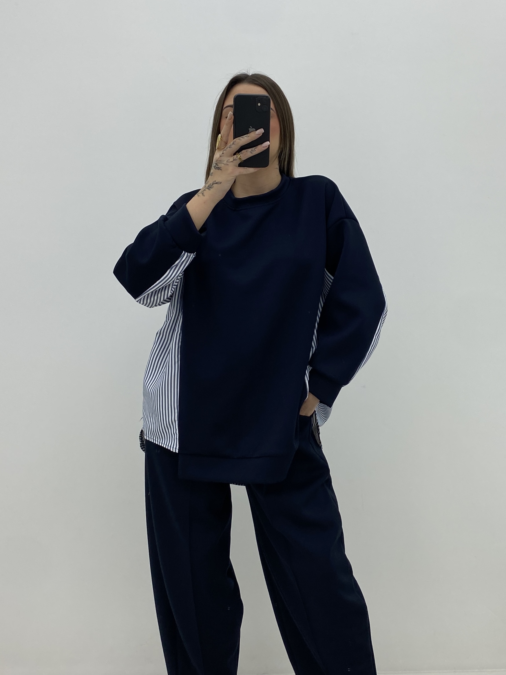 CONJUNTO COMFY RAYAS MARINO - Imagen 2