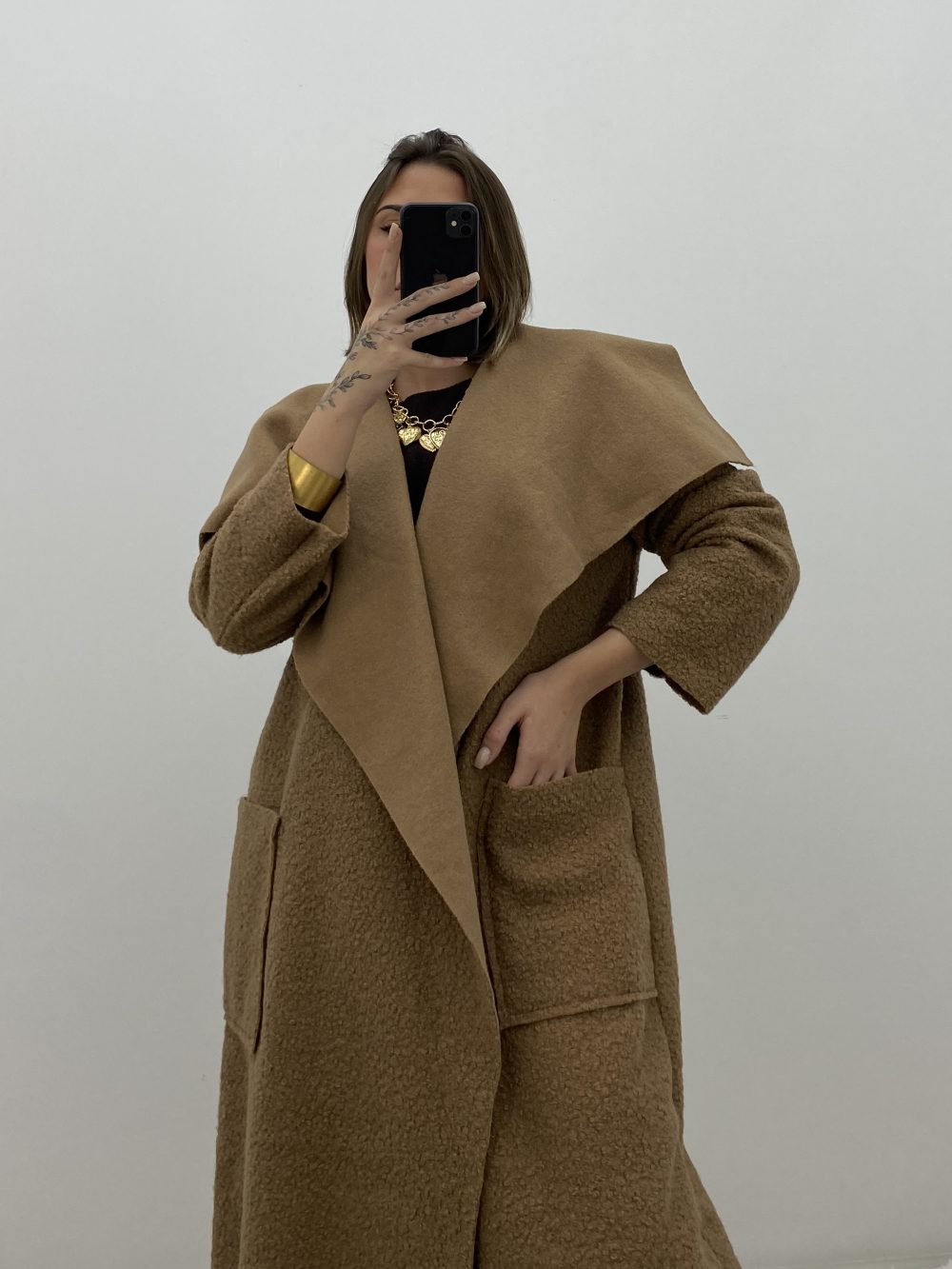 ABRIGO CLOE LARGO CAMEL - Imagen 3