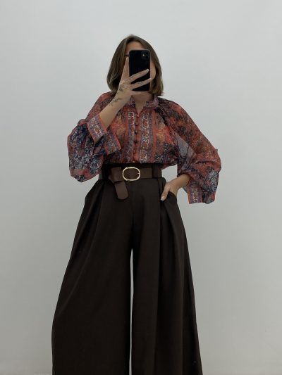 PANTALÓN PALAZZO MARRÓN