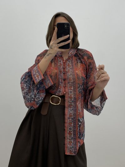 Alternative view of BLUSA CACHEMIR GRANATE
