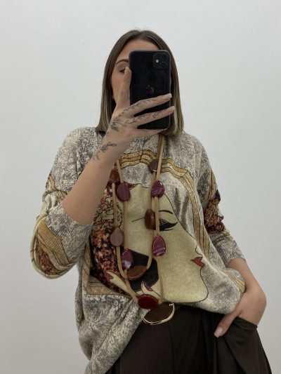 JERSEY ESTAMPADO SEÑORA FLOR