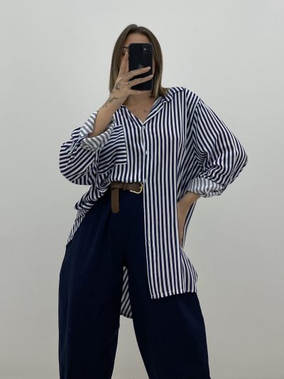 BLUSA RAYAS MARINO