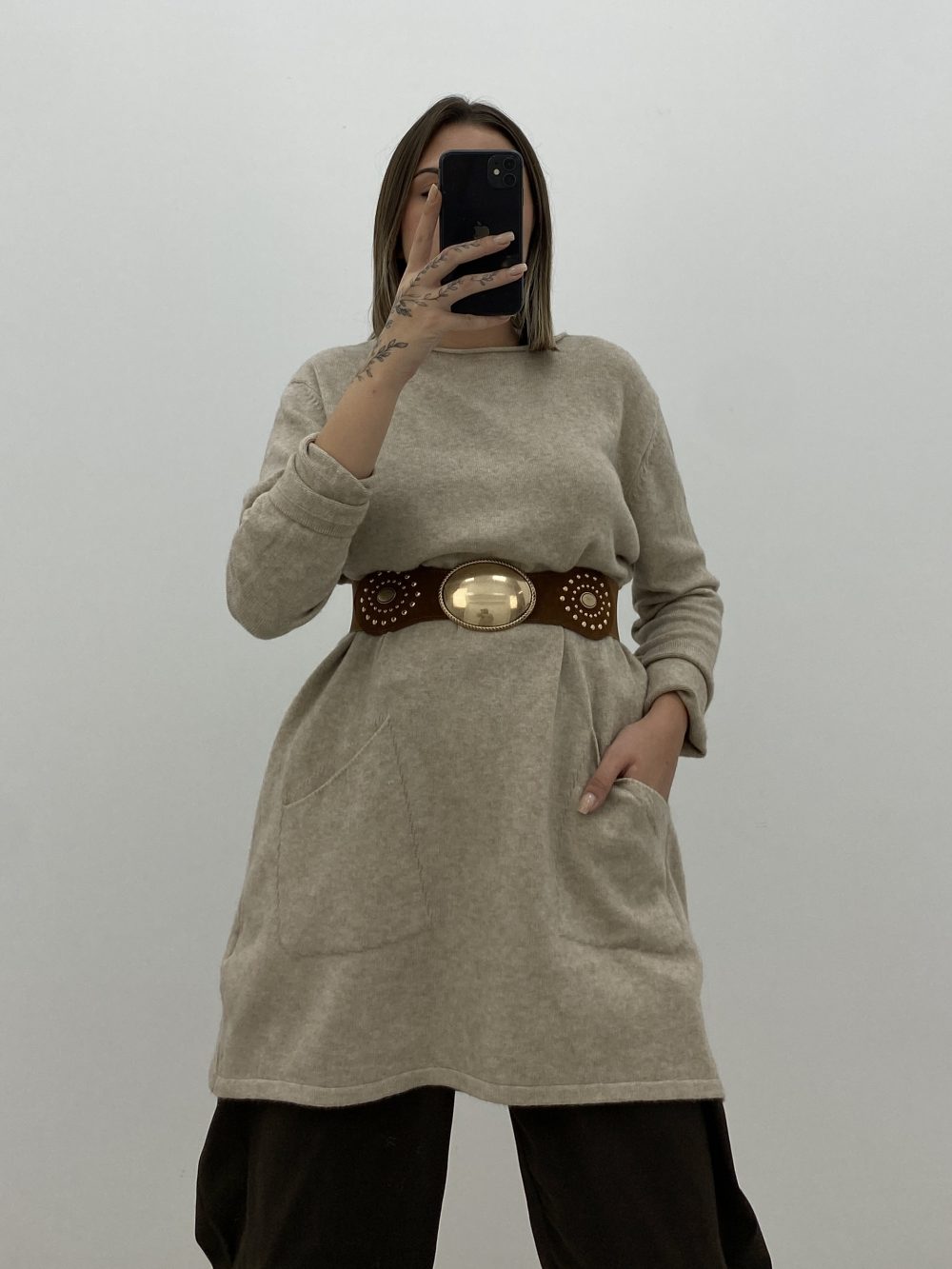 JERSEY LARGO TAUPE - Imagen 2