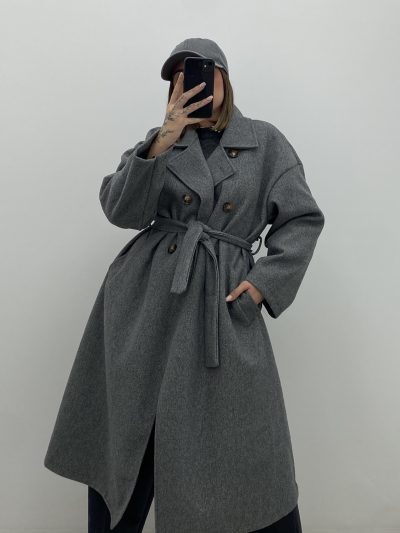 ABRIGO LARGO GRIS