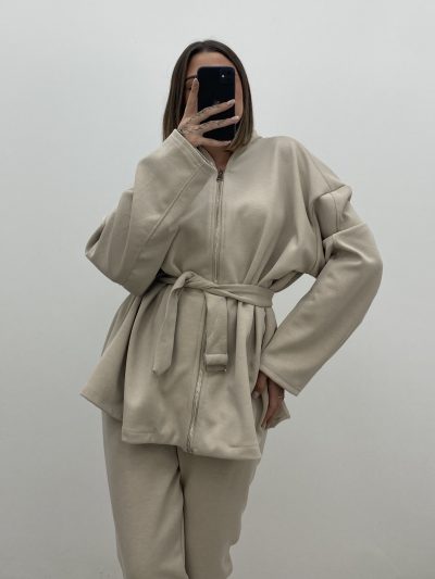 Alternative view of CHAQUETA CREMALLERA BEIGE