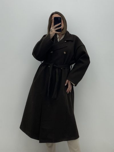 ABRIGO LARGO MARRÓN