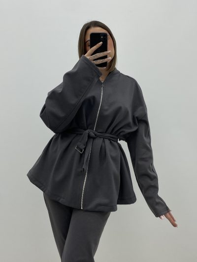 CHAQUETA CREMALLERA GRIS