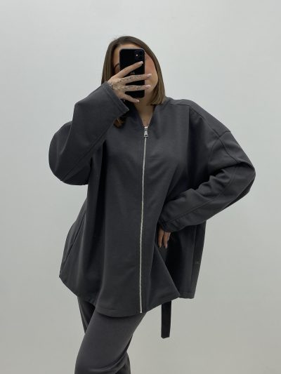 Alternative view of CHAQUETA CREMALLERA GRIS
