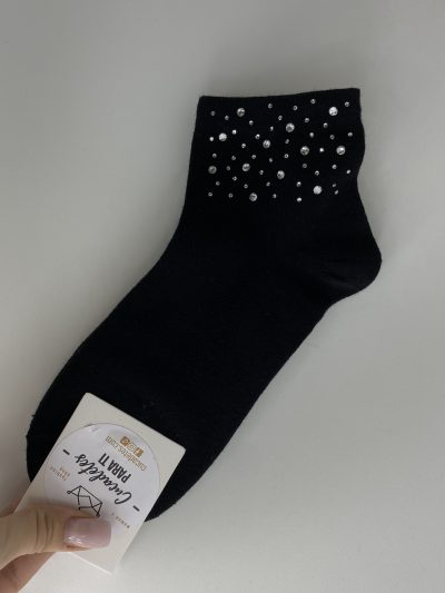 CALCETÍN BRILLO NEGRO