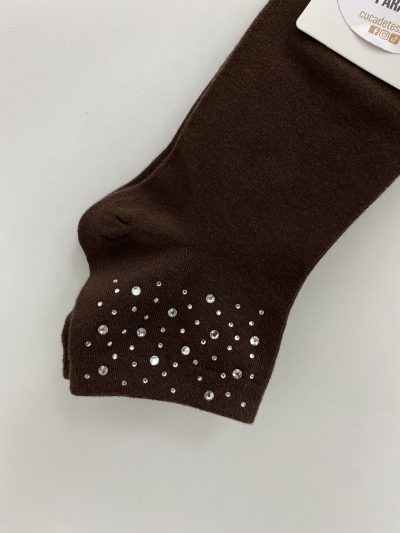 Alternative view of CALCETÍN BRILLO MARRÓN