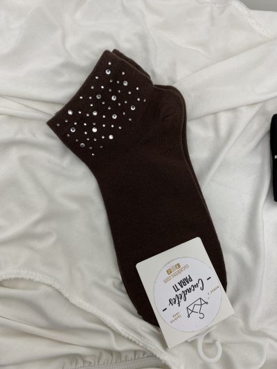 CALCETÍN BRILLO MARRÓN