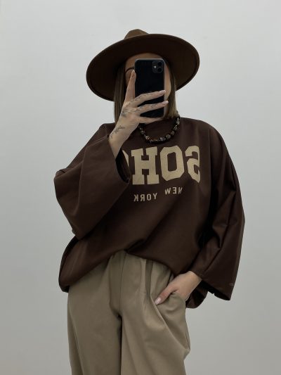SUDADERA SOHO MARRÓN