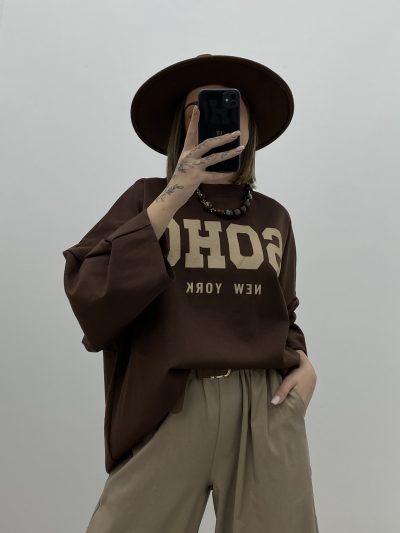 Alternative view of SUDADERA SOHO MARRÓN