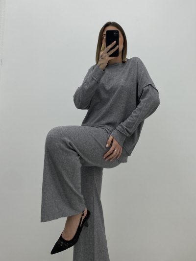 PANTALÓN PUNTO GRIS