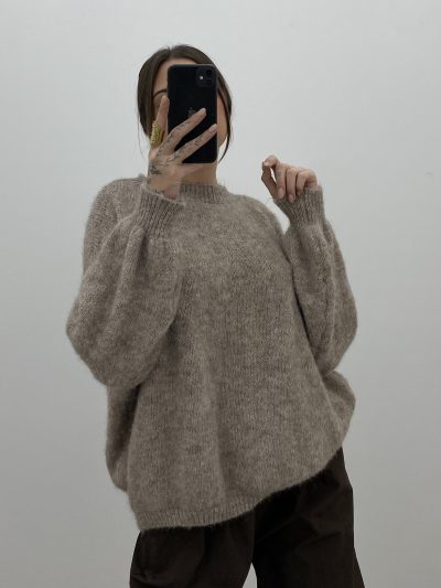 JERSEY PUNTO CUELLO REDONDO CAMEL